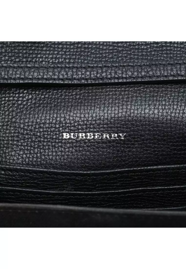 Pre-Loved Burberry Small Leather And House Check Canvas Derby Macken Crossbody