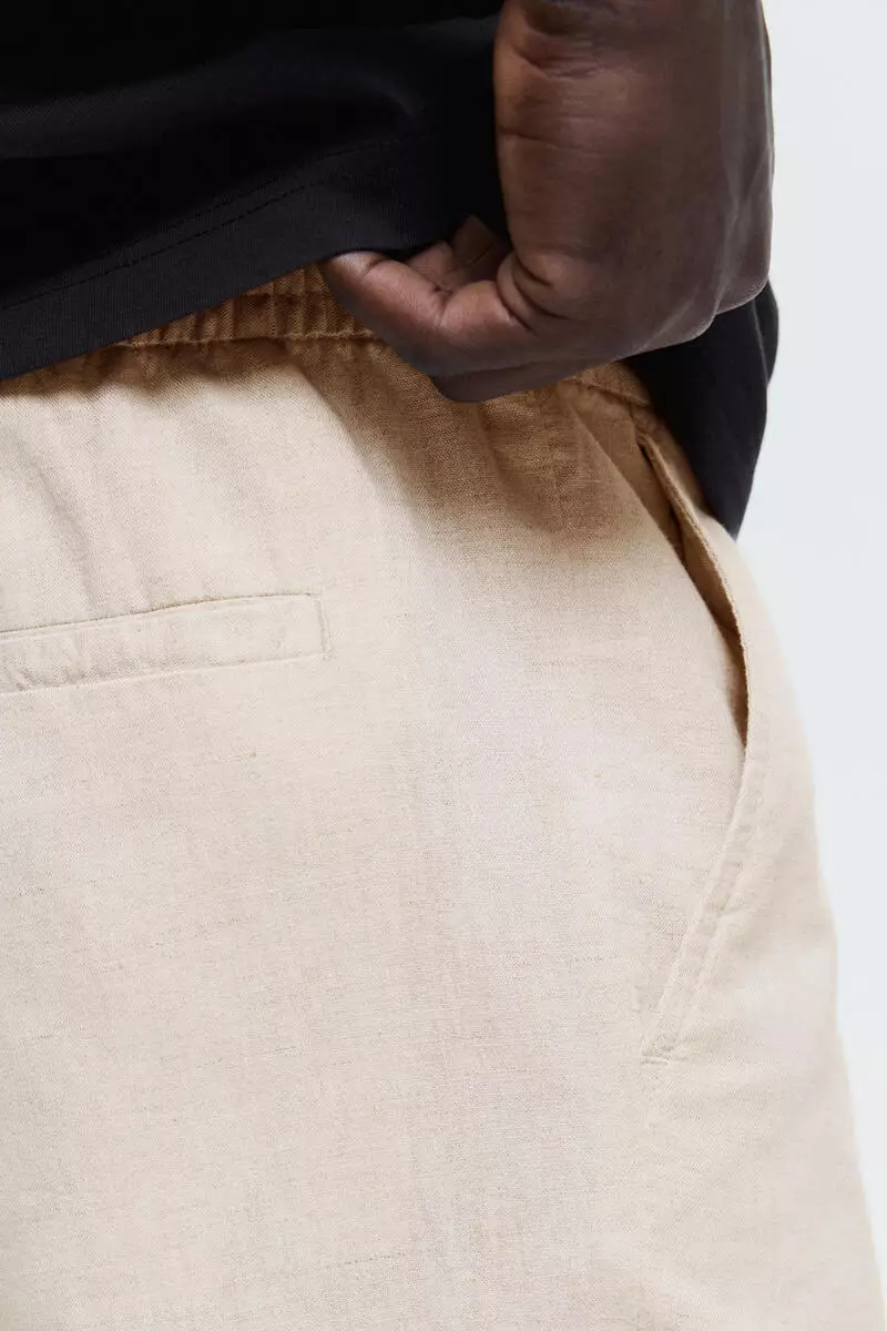 Buy H&M Regular Fit Linen-blend trousers 2026 Online | ZALORA