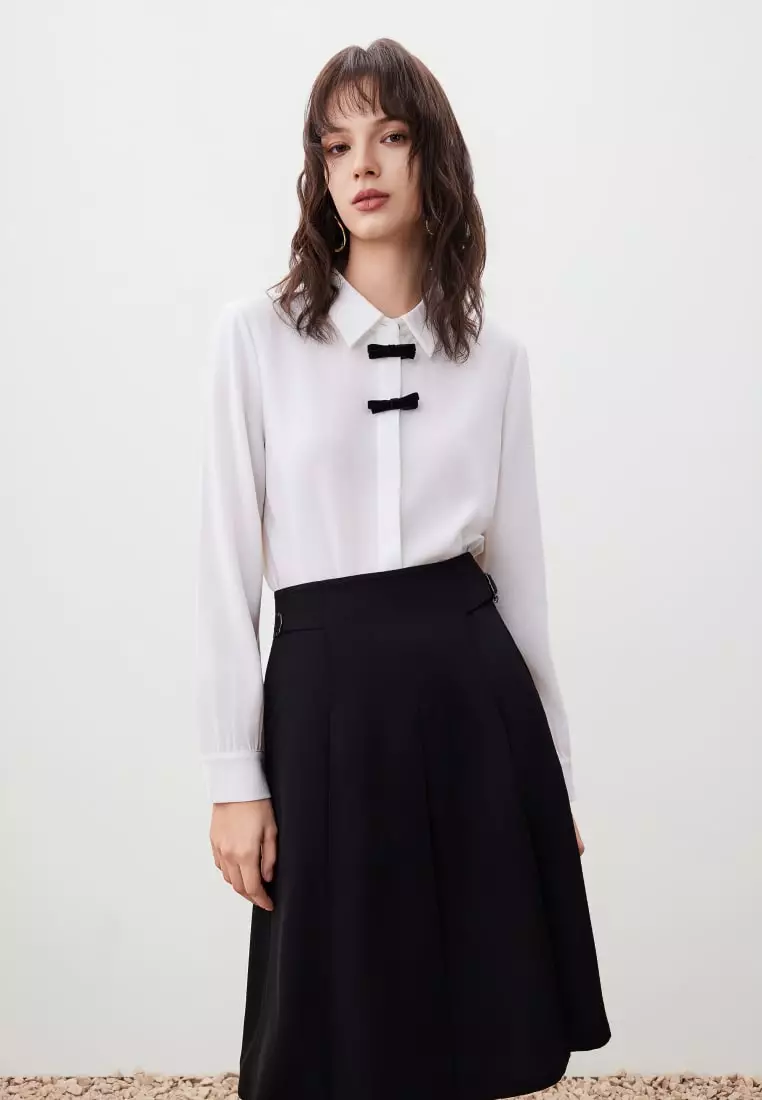 G2000 Shirt Blouse with Mini Contrast Bows