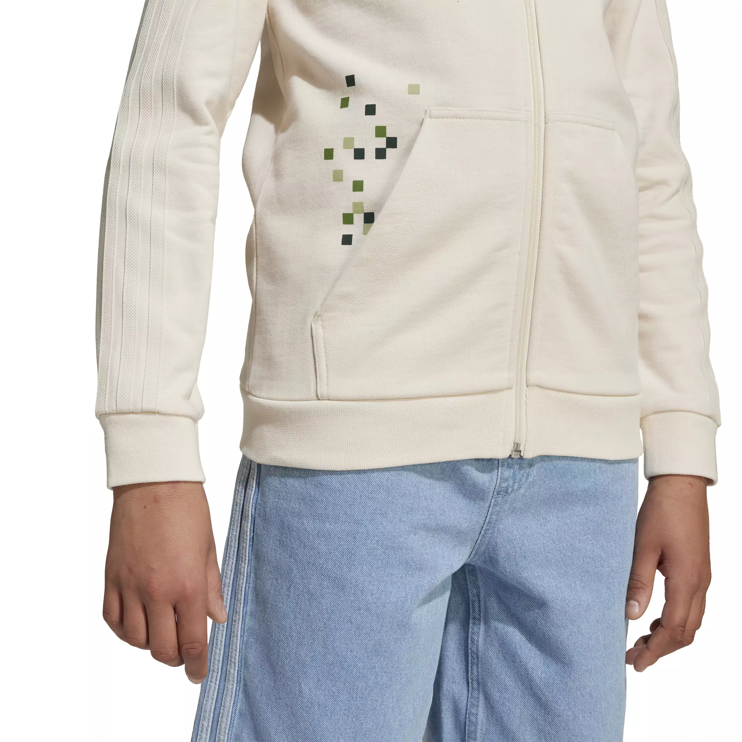 ADIDAS x Minecraft Graphic Hoodie JZ9932 - Hoodie Anak (Putih)