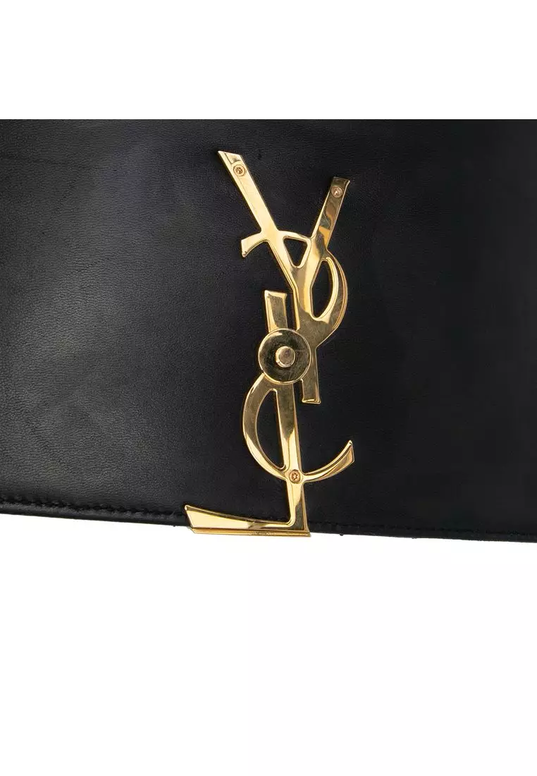 Pre-Loved Saint Laurent Large Patent Vicky Crossbody