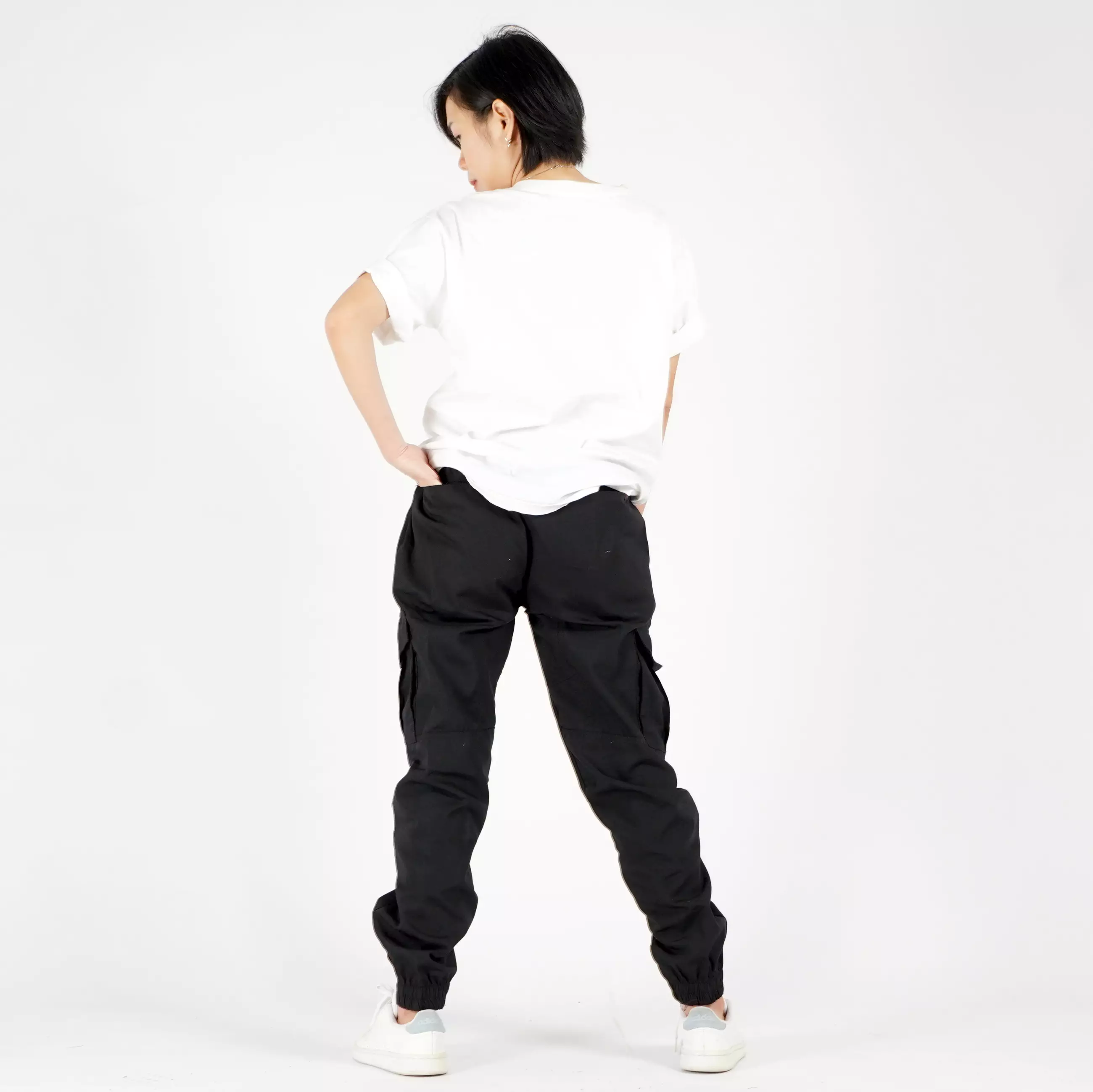  DIVA Celana Cargo Hitam Celana Kargo Wanita Celana Panjang Cargo Wanita - HITAM