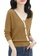 A-IN GIRLS yellow Stylish V-Neck Contrast Color Knitted Sweater 45005AA418B0ACGS_1