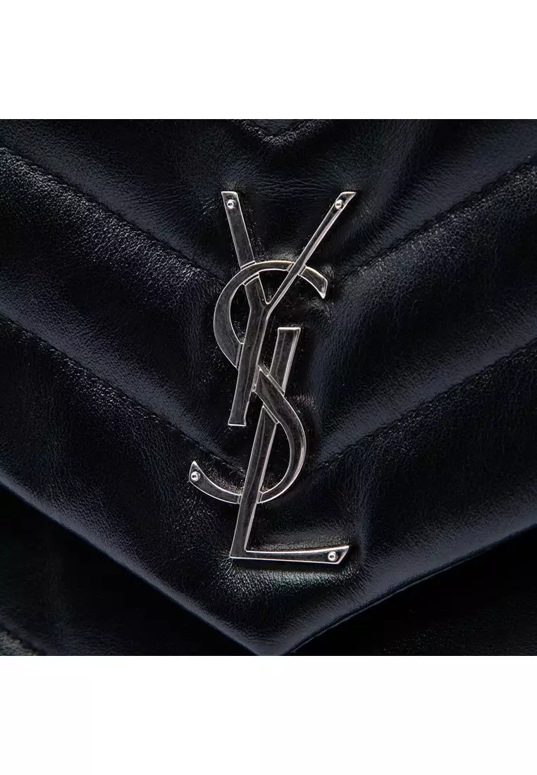 Pre-Loved Saint Laurent Matelasse Calfskin Monogram Loulou Document Clutch