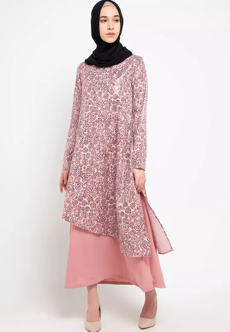 Santi Maxi Dress In Pink Print