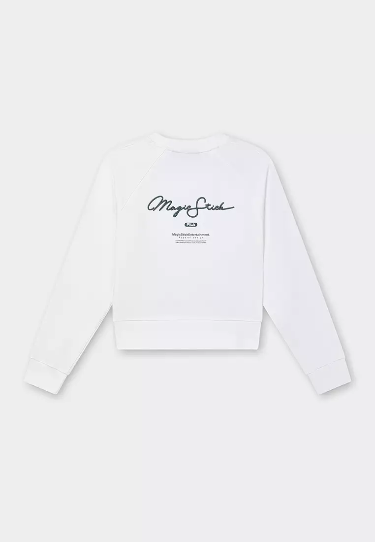 FILA CORE Women's MAGIC STICK WHITE LINE ORIGINALE Sweater in White