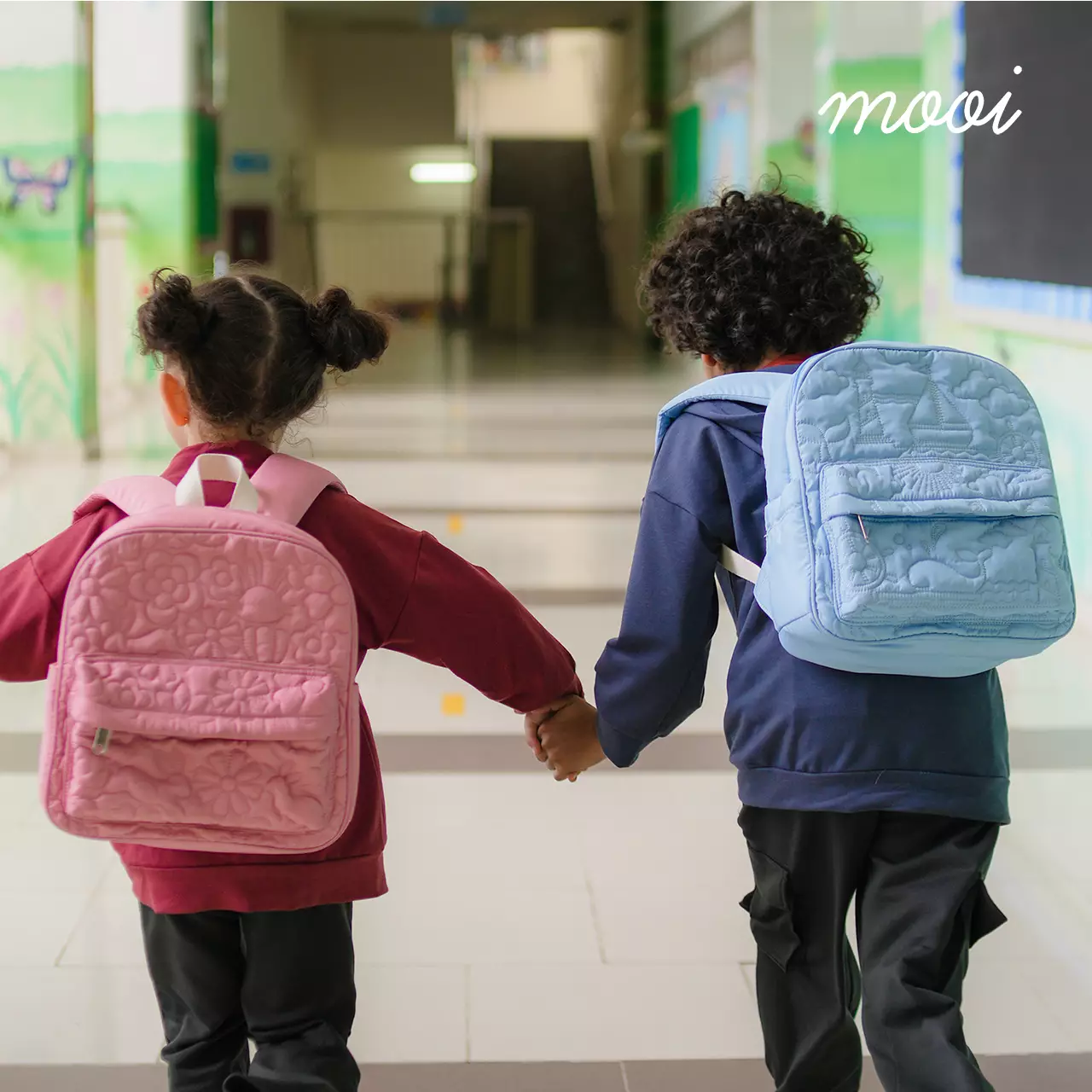 Mooi Tas Ransel Anak Bailey Quilted Backpack - Blue Ocean