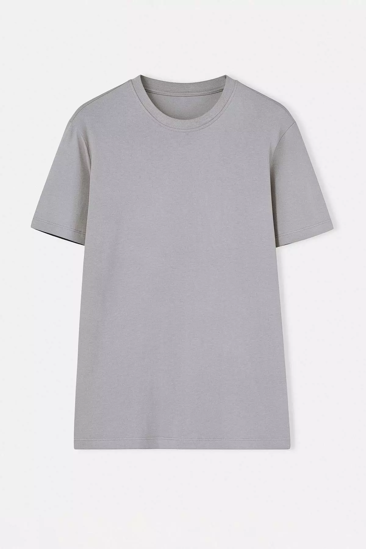 Gray- Ecru Oversized Pack Of 2 Basic 100% Cotton T-Shirts Tmnss24Ts00038