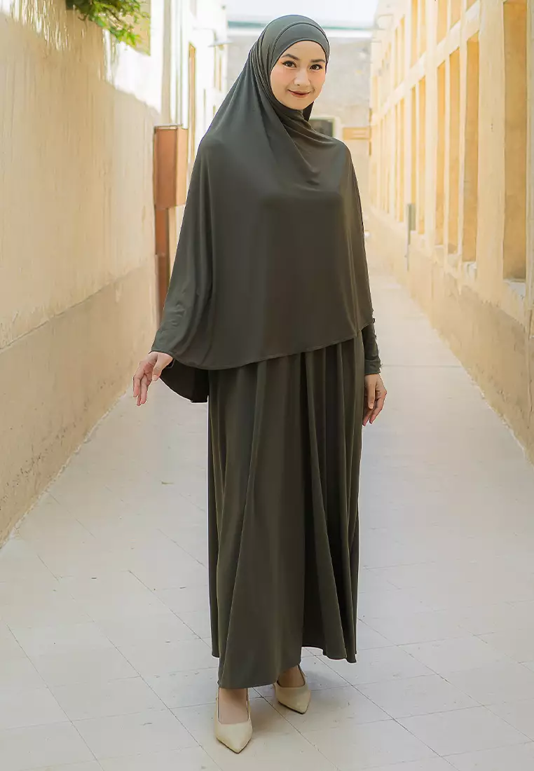 Hafisa Abaya Set Army
