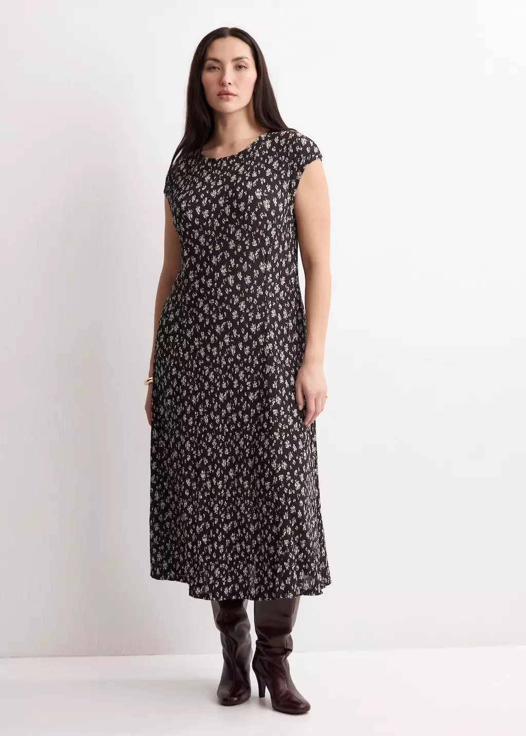 Floral-Print Midi-Dress