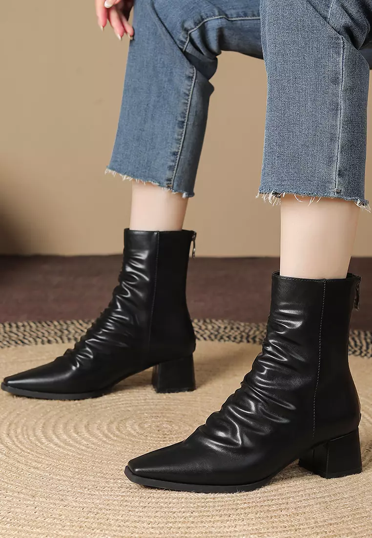 By far sofia cheap leather sock boots