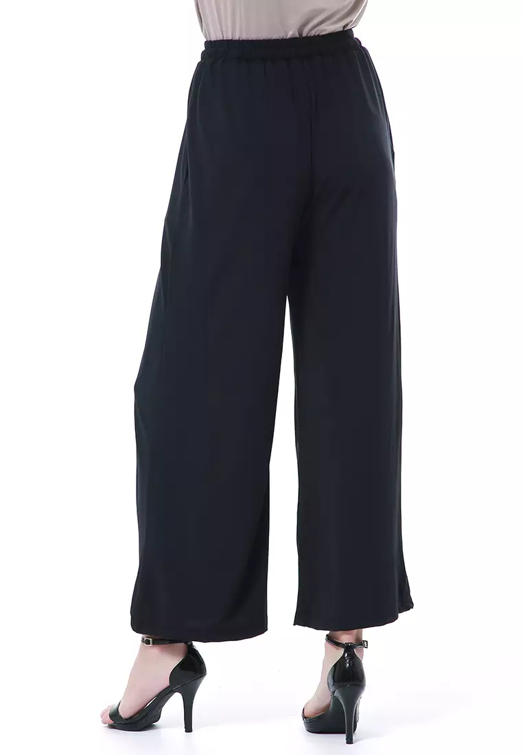 Nana Celana Kulot Bawahan Wanita Regular Fit Premium Quality - Black