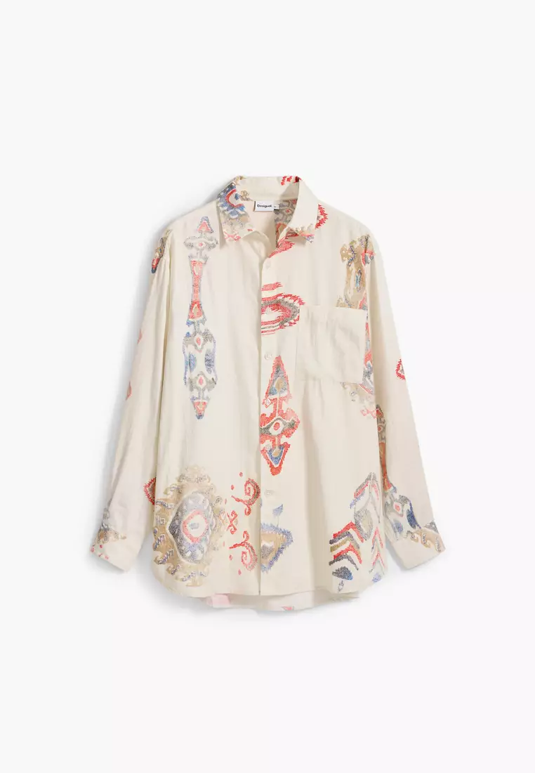 Ethnic long-sleeve shirt