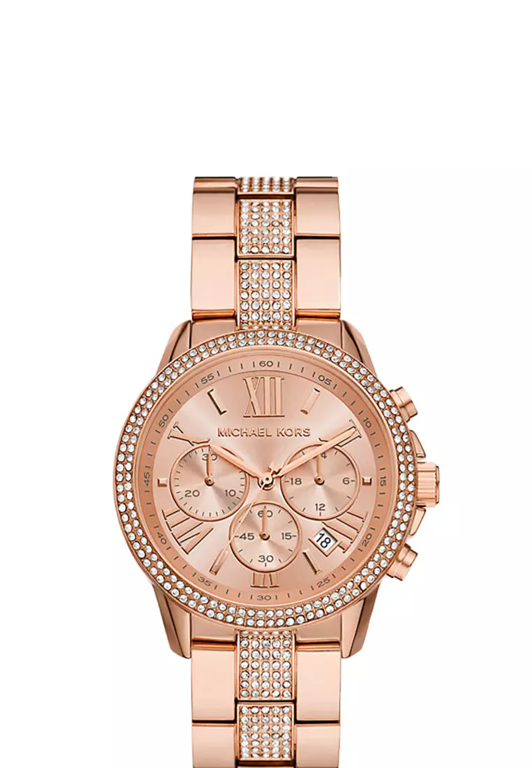 Brynn Pavé Women's Watch Rose in Gold MK7505