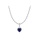 Glamorousky blue 925 Sterling Silver Fashion Romantic September Birthstone Heart Pendant with Dark Blue cubic Zirconia and Necklace D39B1ACC8F735FGS_1