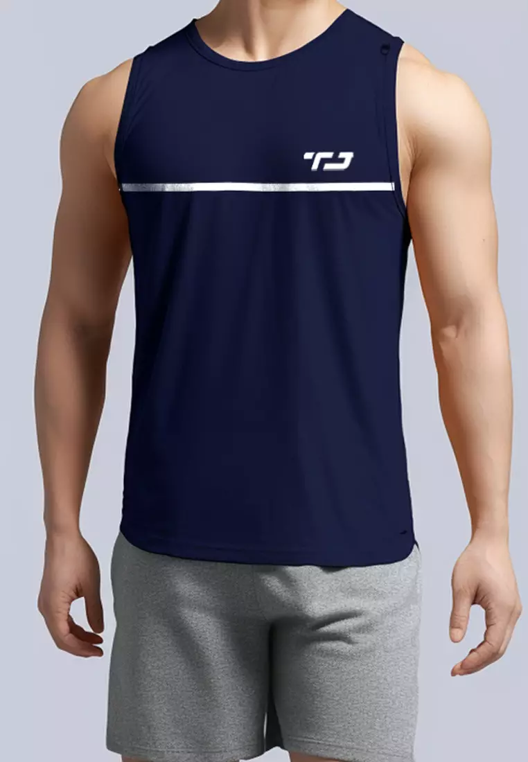 MS152 Dakir Slanted-Td Sv Running Tanktop Jersey Navy