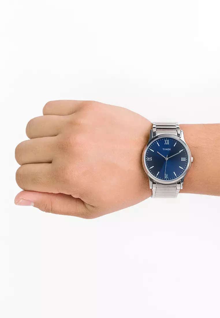 Timex Analog Silver Stainless Steel Analog Quartz Watch For Men TW00NTD11E CLASSICS