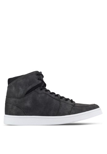 Matte Faux Leather High Top Sneakers
