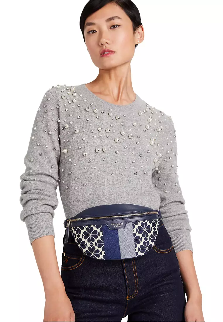 Buy Kate Spade Kate Spade Spade Flower Jacquard Stripe Medium Belt Bag
