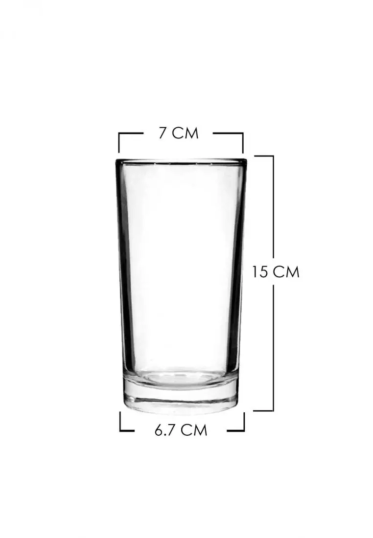 Buy Edge Houseware Highball Clear Drinking Glasses with Heavy Base Set ...