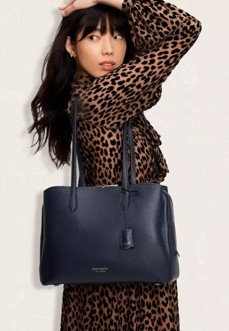 Kate Spade Hudson Large Work Tote Blazer Blue