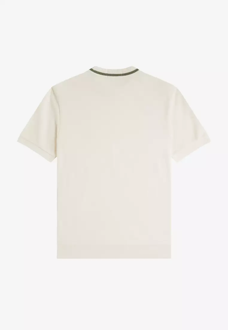 Fred Perry M7 Crew Neck Pique T-Shirt (Light Ecru)