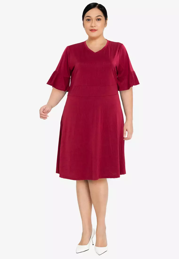 Plus size outlet old rose dress