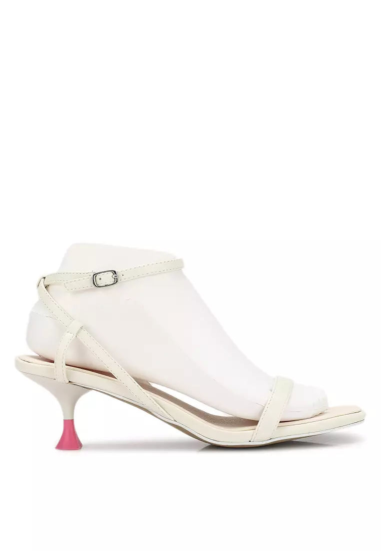 Women's white clearance kitten heel shoes