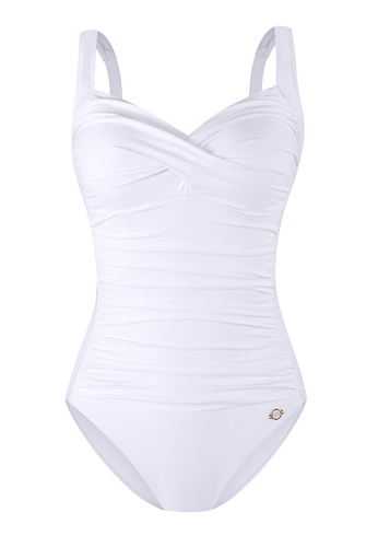 Sunseeker white Solids F Cup One-piece Swimsuit 07862USBD149C7GS_1