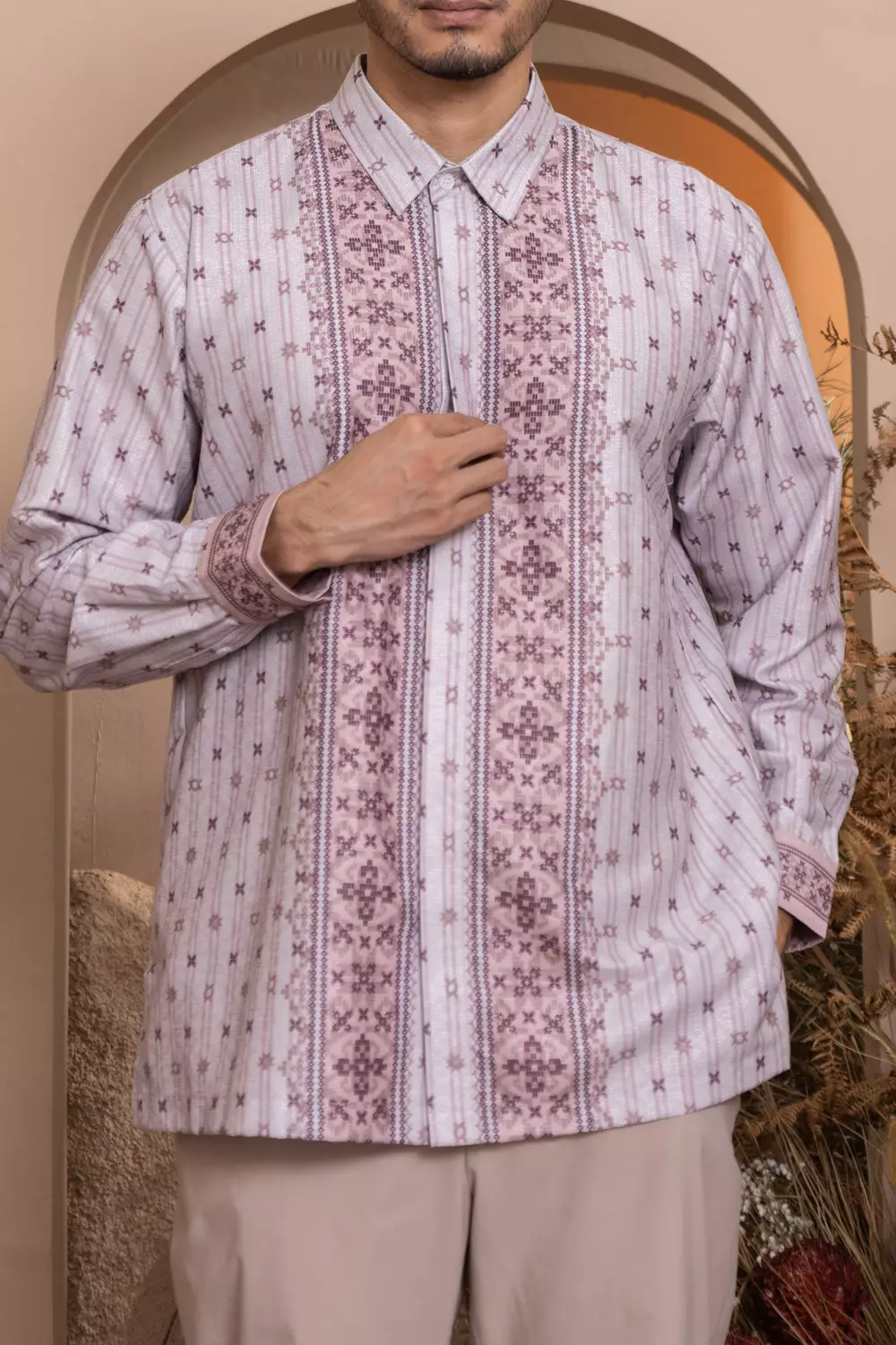 Klamby - Kalola Long Shirt Men Peach Whip