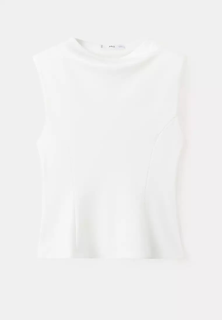 Peplum Shoulder Pad T-Shirt