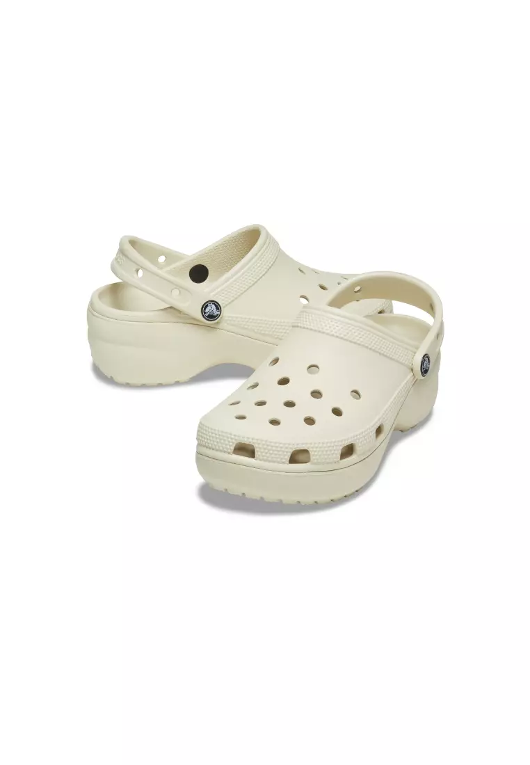 Women's Classic Paltform Clog In Bone