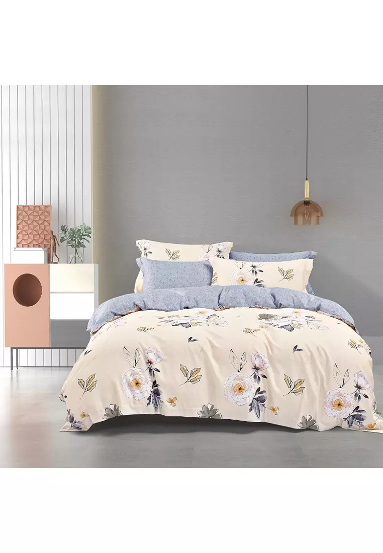 Buy Epitex Epitex (Quilt Cover Set) 1200TC Hybrid Botanic Silk Bedsheet