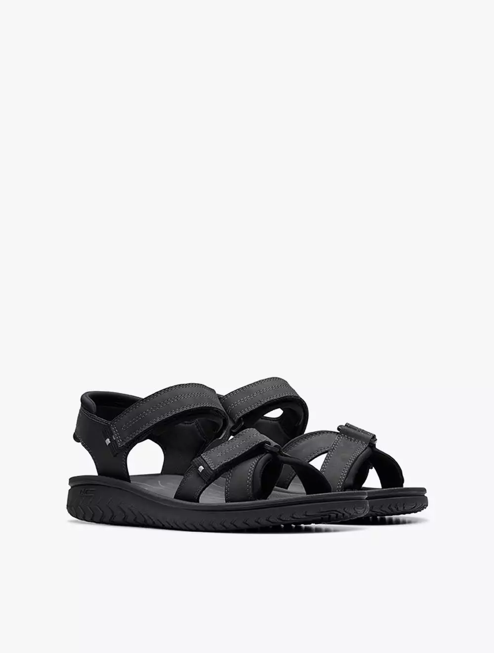 Clarks Wesley Shore Black Leather