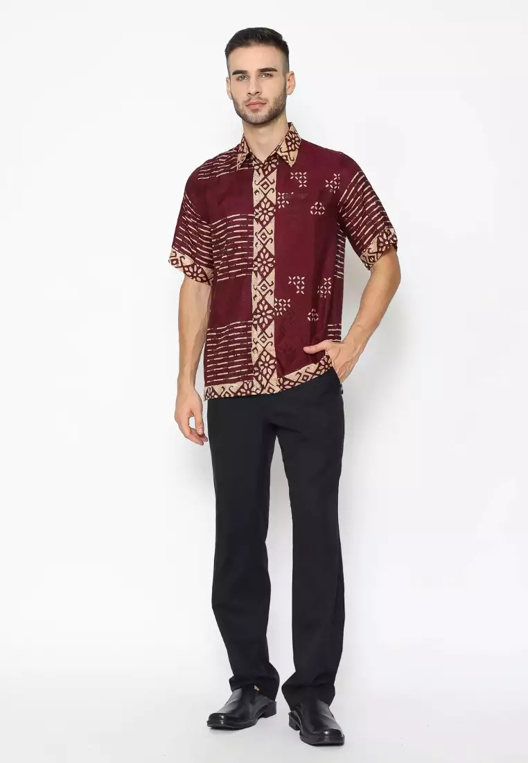 Rinjanie Batik  - Imlek Series - Kemeja Batik Red Wine Series - Sarimbit - Dress Batik - Chinese New Year - Limited Edition - KTPK - RW