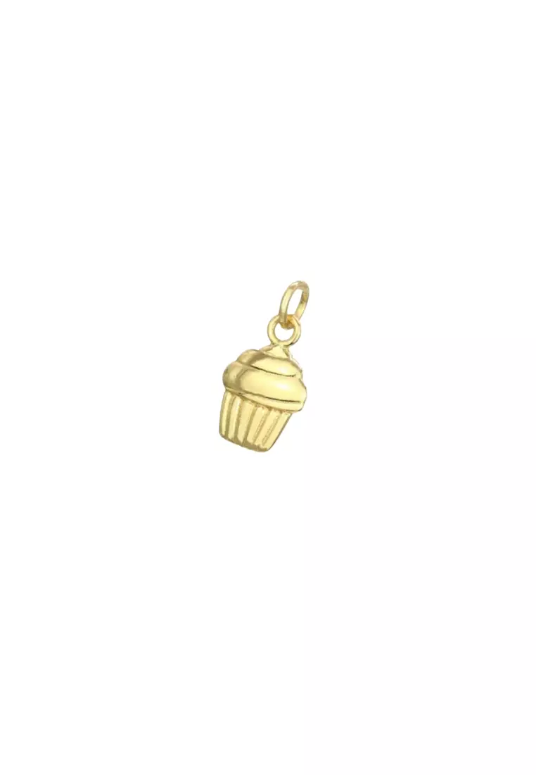 Vermeil Cupcake Charm