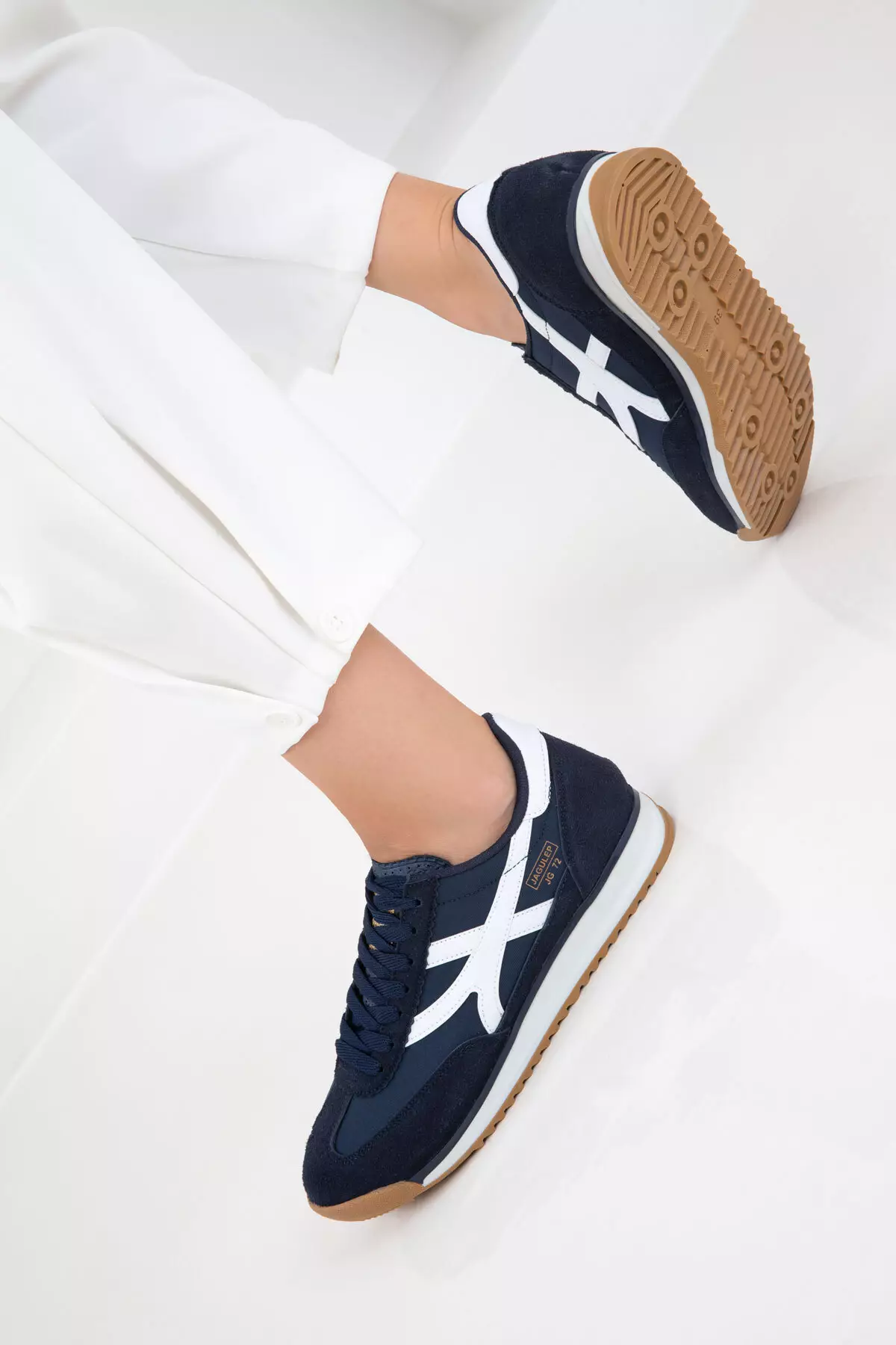 Navy Blue-White Women's Sneaker 20761