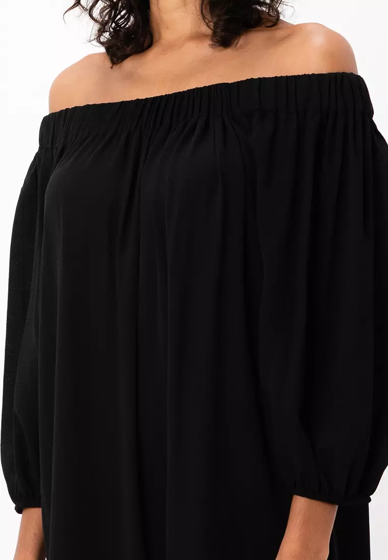 Off Shoulder Trapeze Dress