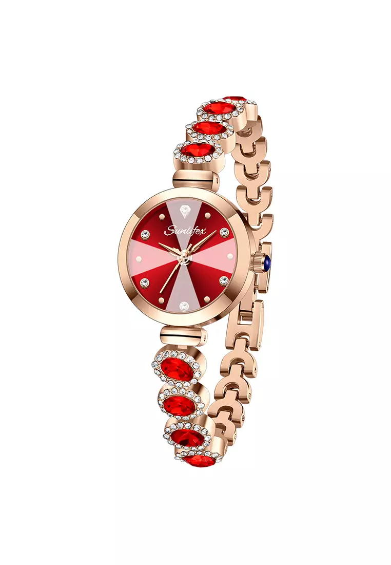 Jam Tangan Wanita Korea Elegan Tali Gelang Berlian Anti Air Jam Tangan Cewek Original rosered