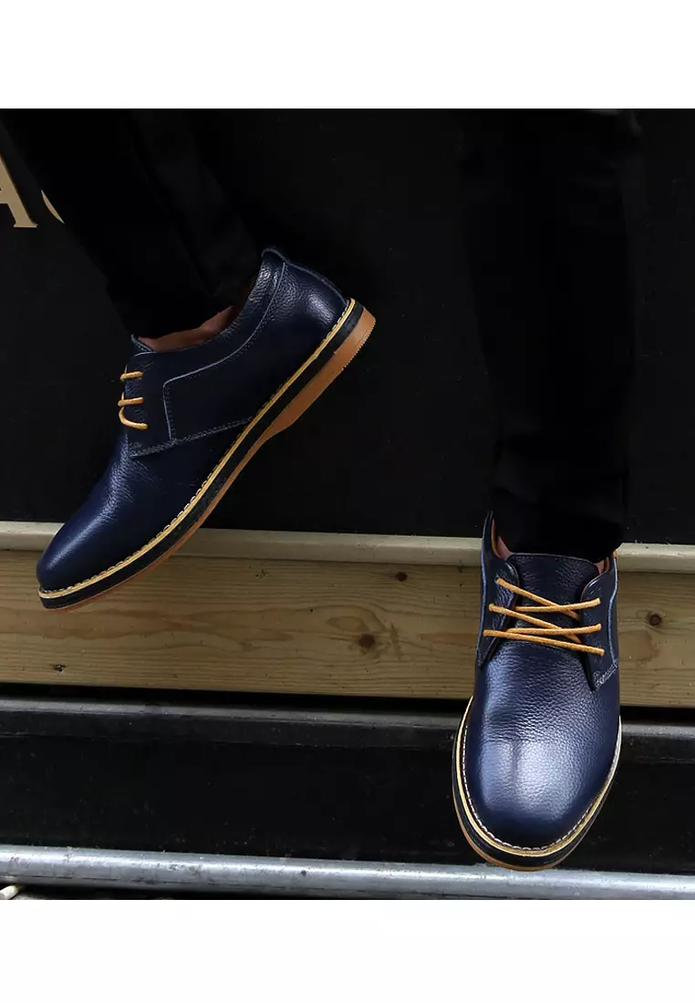 Grain Leather Derby Shoes YY6111