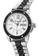 EGLANTINE 黑色 and 銀色 EGLANTINE® DAY/DATE 中性鋼質石英手錶，白色錶盤，星期日期，鋼質和 IP 黑色錶鍊 A2F4DAC65E7B9CGS_2