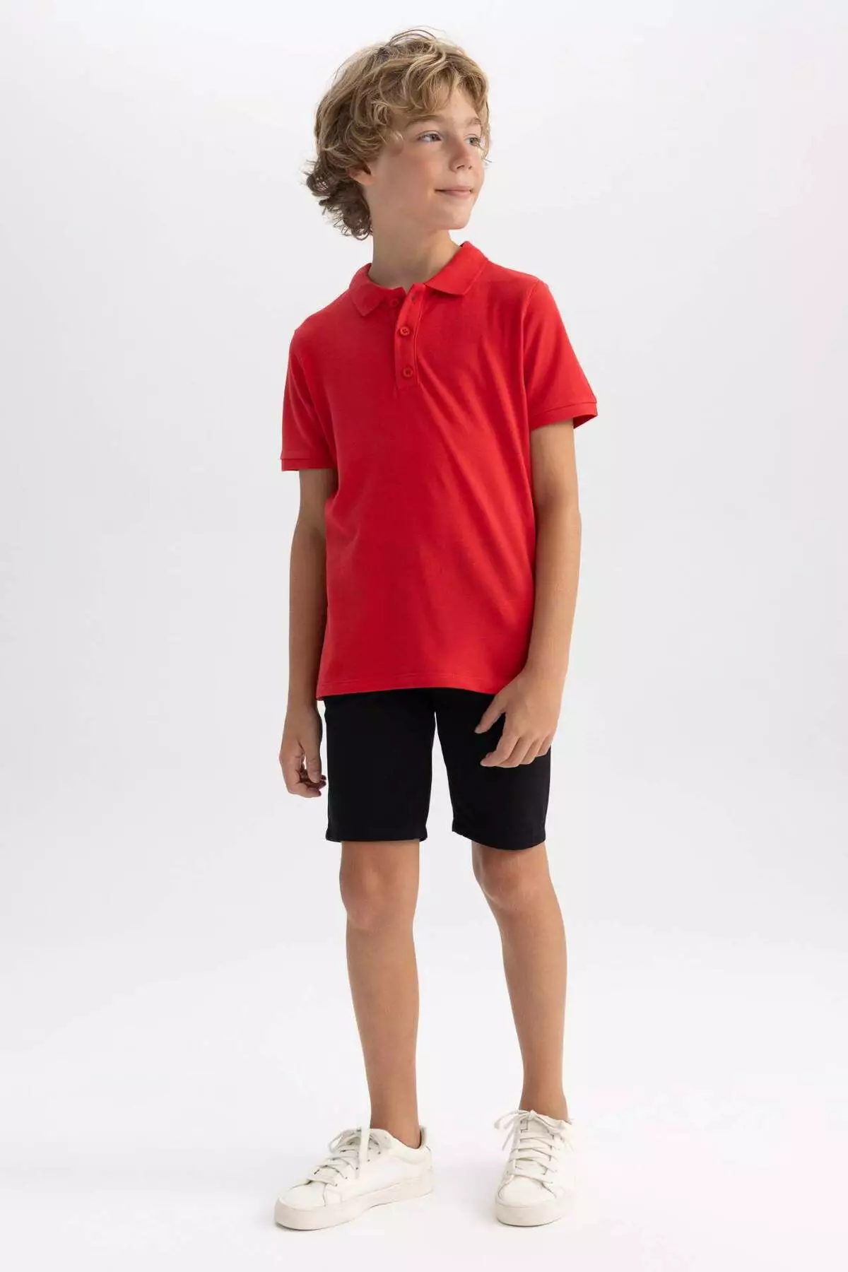 Boy's Pique Short Sleeve Basic Plain Polo T-Shirt B0668A8Ns