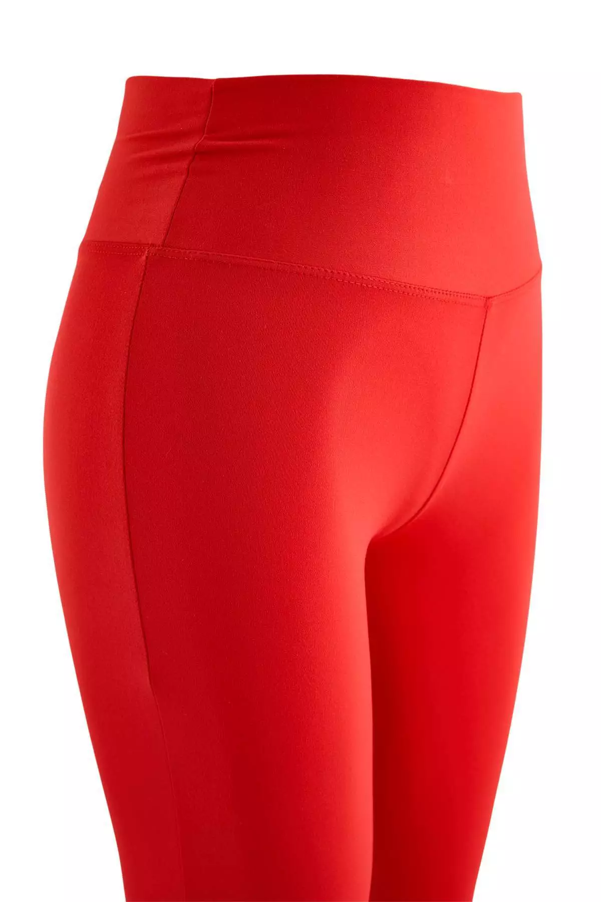 Red Brushed Soft Fabric Flare/Spanish Leg Knitted Sports Leggings Thmss26Ty00016