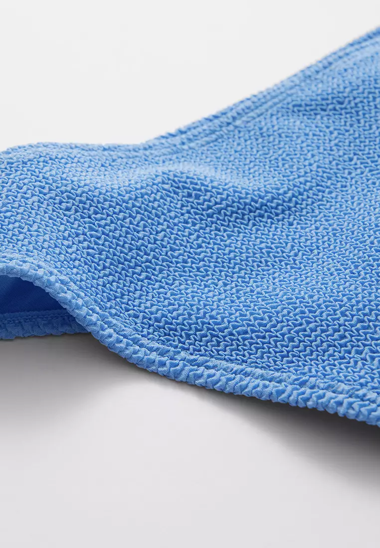 Textured High-Waist Bikini Briefs