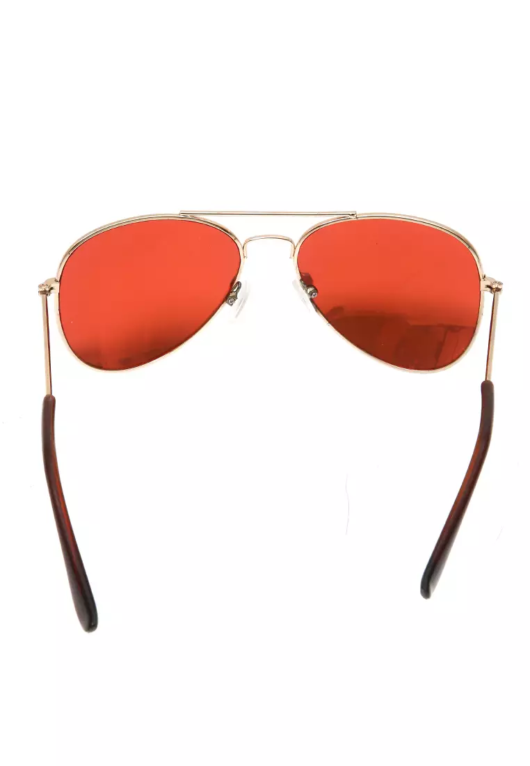 Ulrico Kacamata Anak Unisex Sunglasses Kids Aviator Mirror Lens Material Alloy ORIGINAL - Yellow