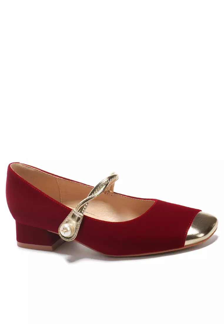 Discount on Twenty Eight Shoes  shoes - SKU: 3CM Pearl Strap Suede Mary Jane Shoes BY3102-26