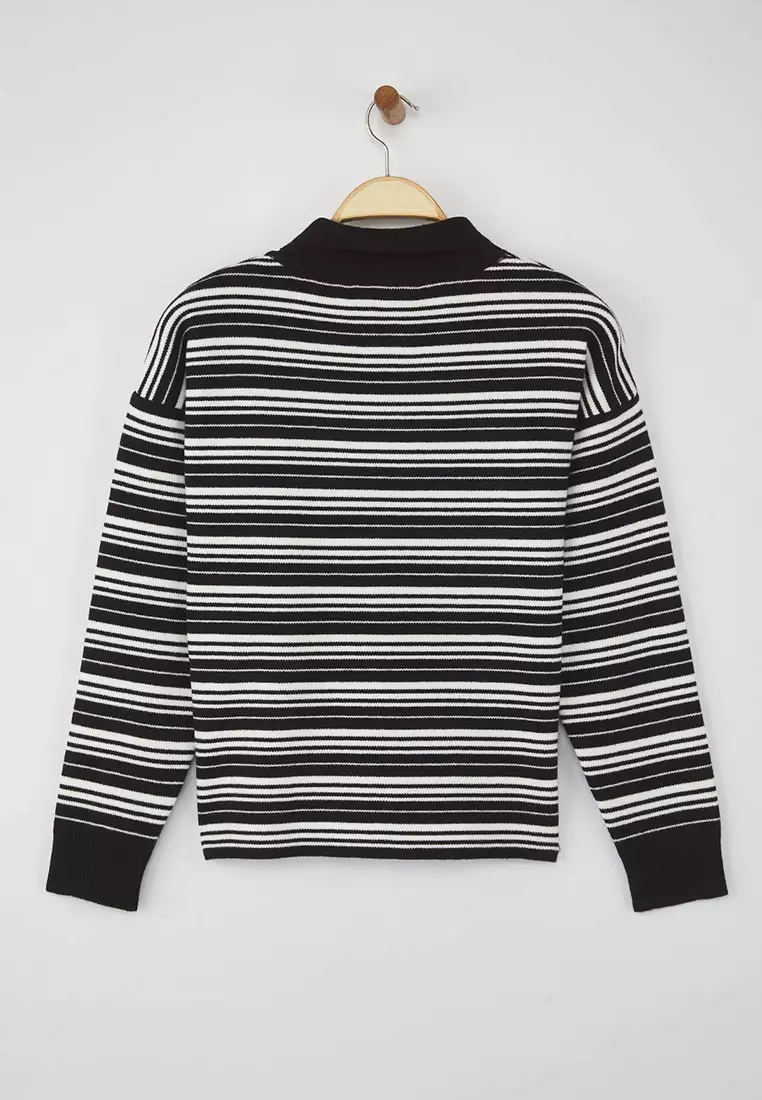 Premium/Special Yarn Polo Neck Knit Sweater