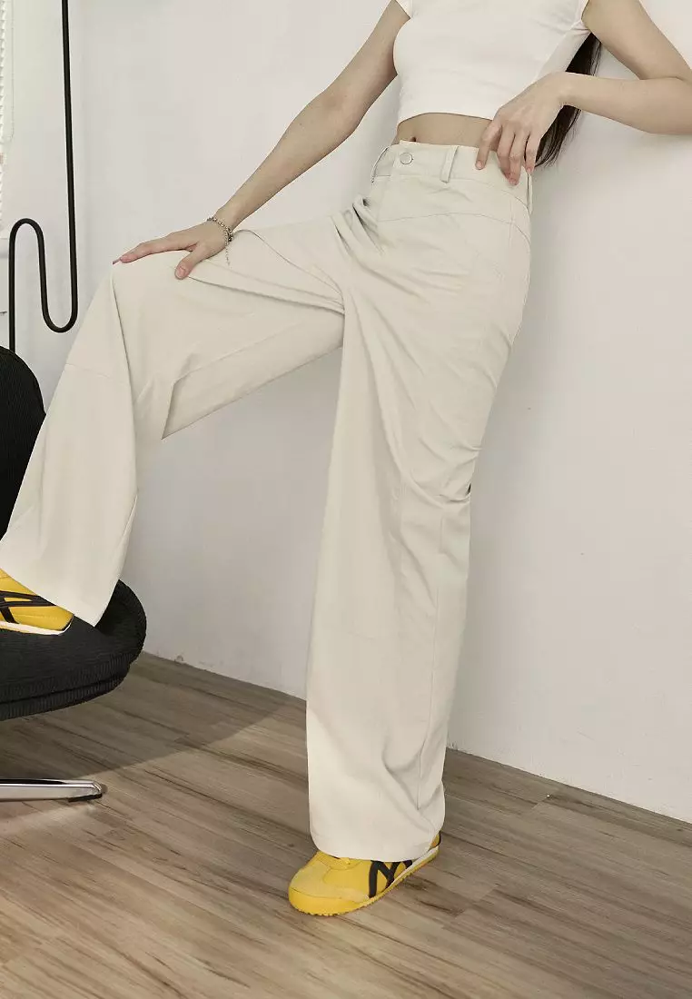 休閒素色車線口袋寬褲《BA7884》