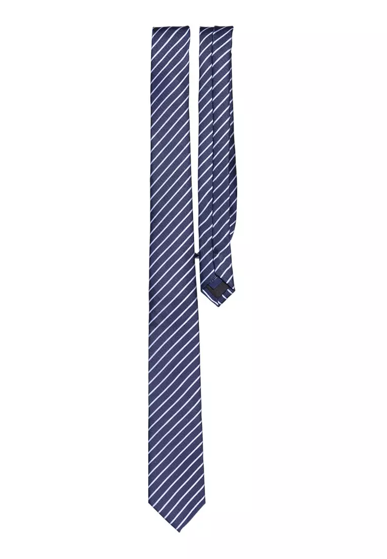Byford Mens Micro Polyester Neck Tie 6.5 - 3026006B-32NavyStripe