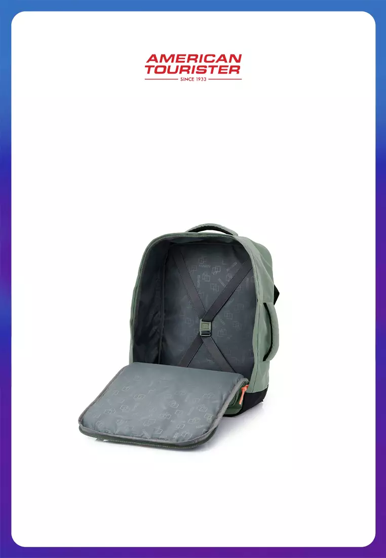 American Tourister Take2Cabin Casual Backpack M V2 - Sage/Coral